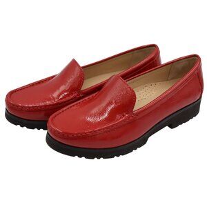 Wirth Original Mocassin 1948 Womens Shoes Size 37 6.5 Slip On Red Leather